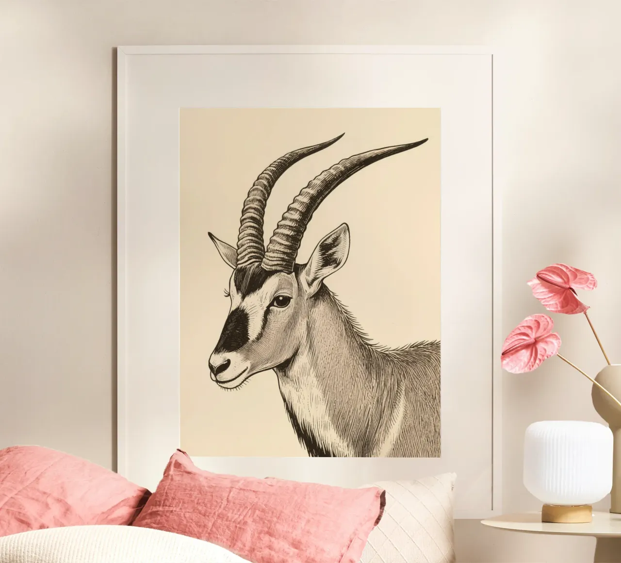 Oryx poster con telaio in legno da knowledge