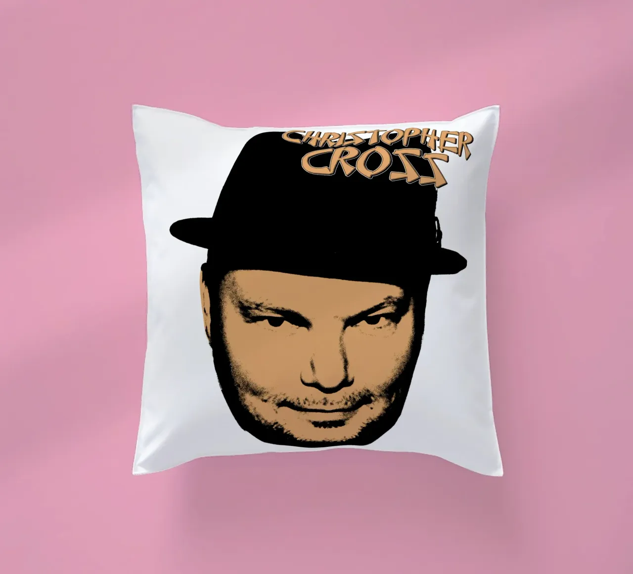 Pop Rock Christopherr Cross cuscino da igoshdesigns