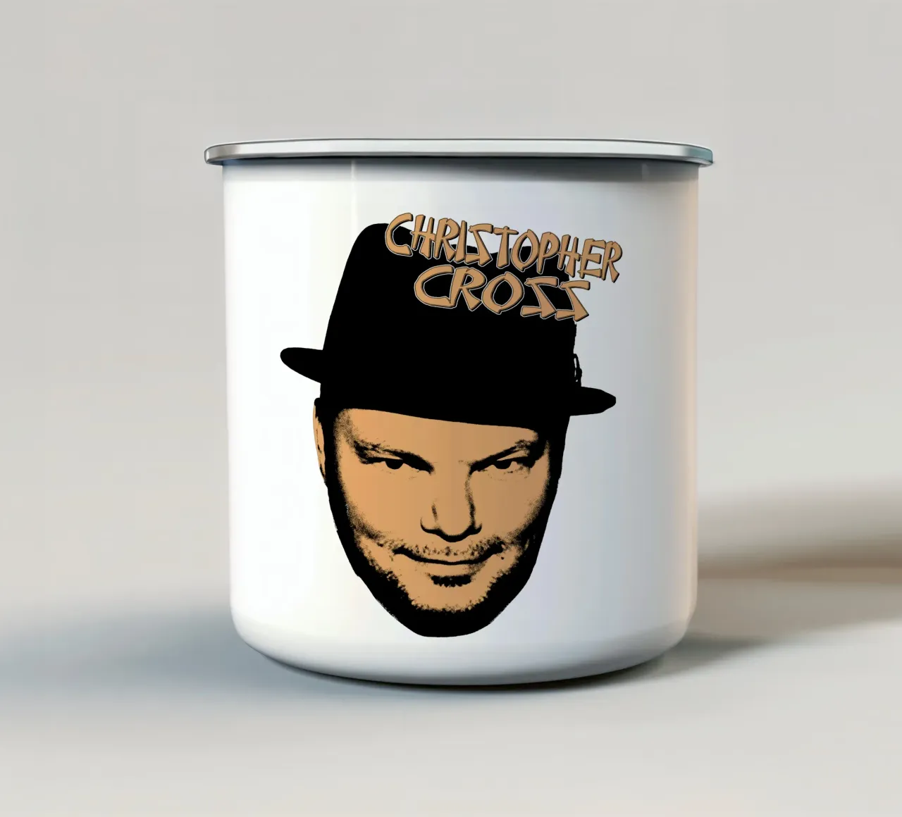 Pop Rock Christopherr Cross tazza in smalto da igoshdesigns