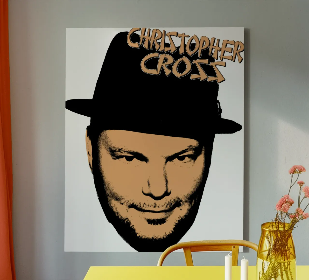 Pop-Rock Christopherr Cross Leinwand mit Schattenfugenrahmen von igoshdesigns