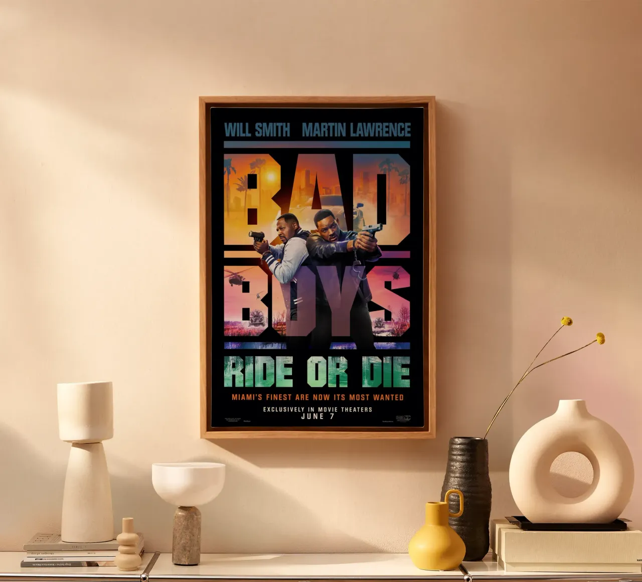 Bad Boys Ride Or Die - Will Smith - Martin Lawrence tela con Cornice a cassetta da Lembayung art