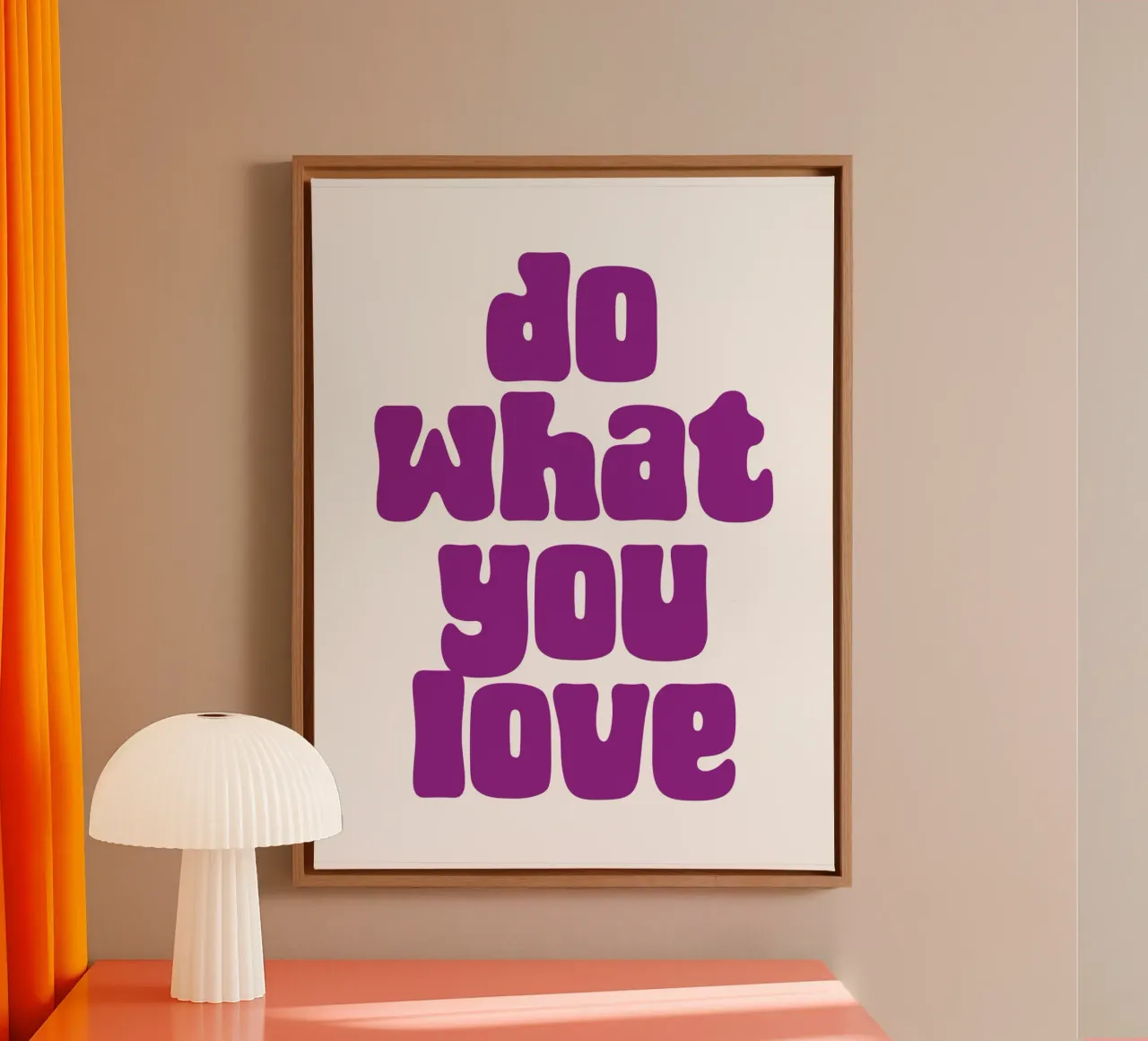 Do what you love tela con Cornice a cassetta da PinkCandyWalls