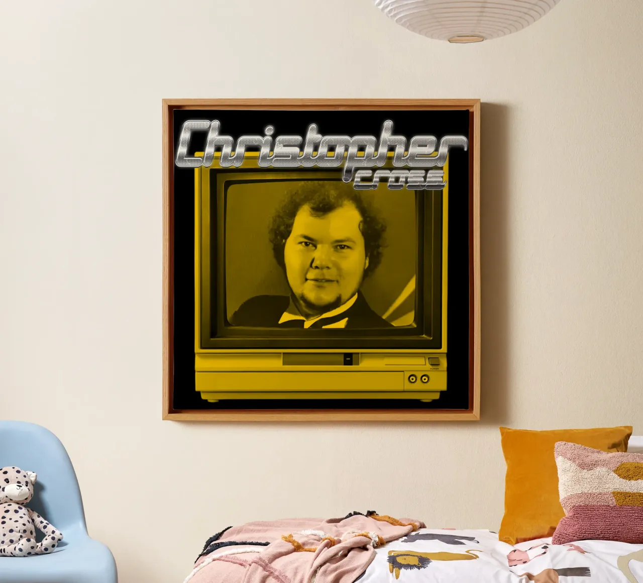 Soft Rock Christopherr Cross Leinwand mit Schattenfugenrahmen von igoshdesigns