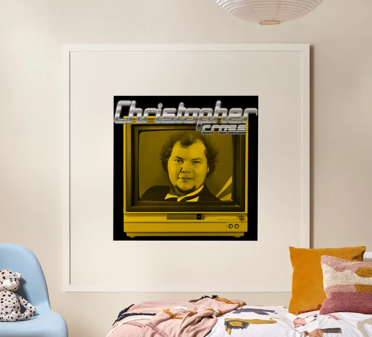 Soft Rock Christopherr Cross poster con marco de madera de igoshdesigns