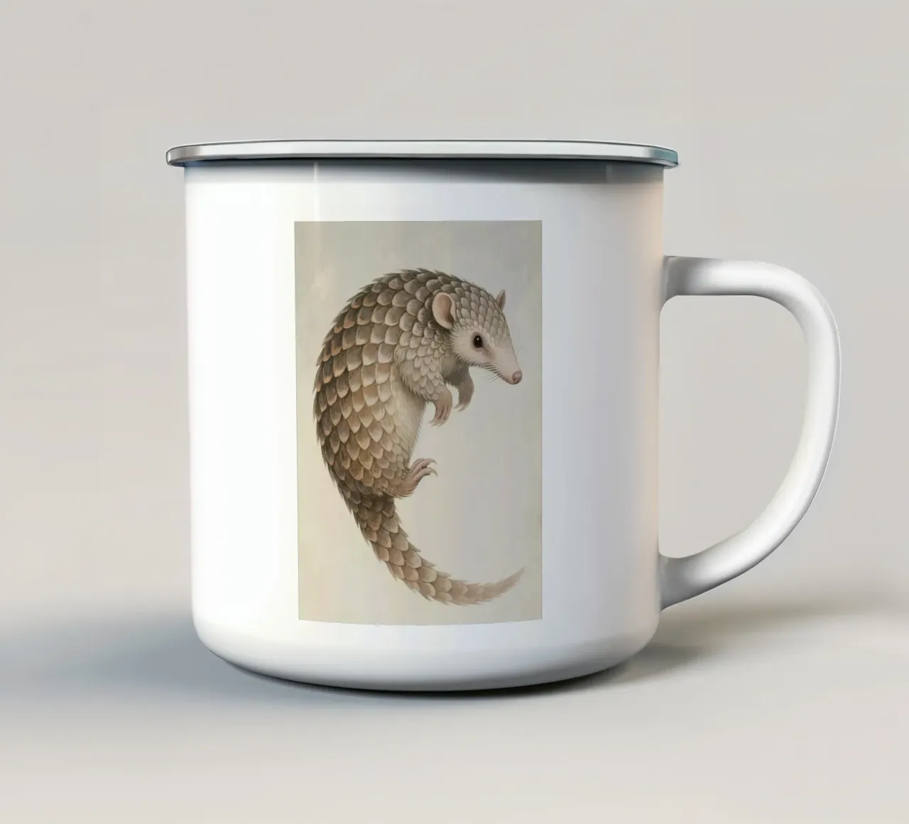 Pangolin tazza in smalto da knowledge