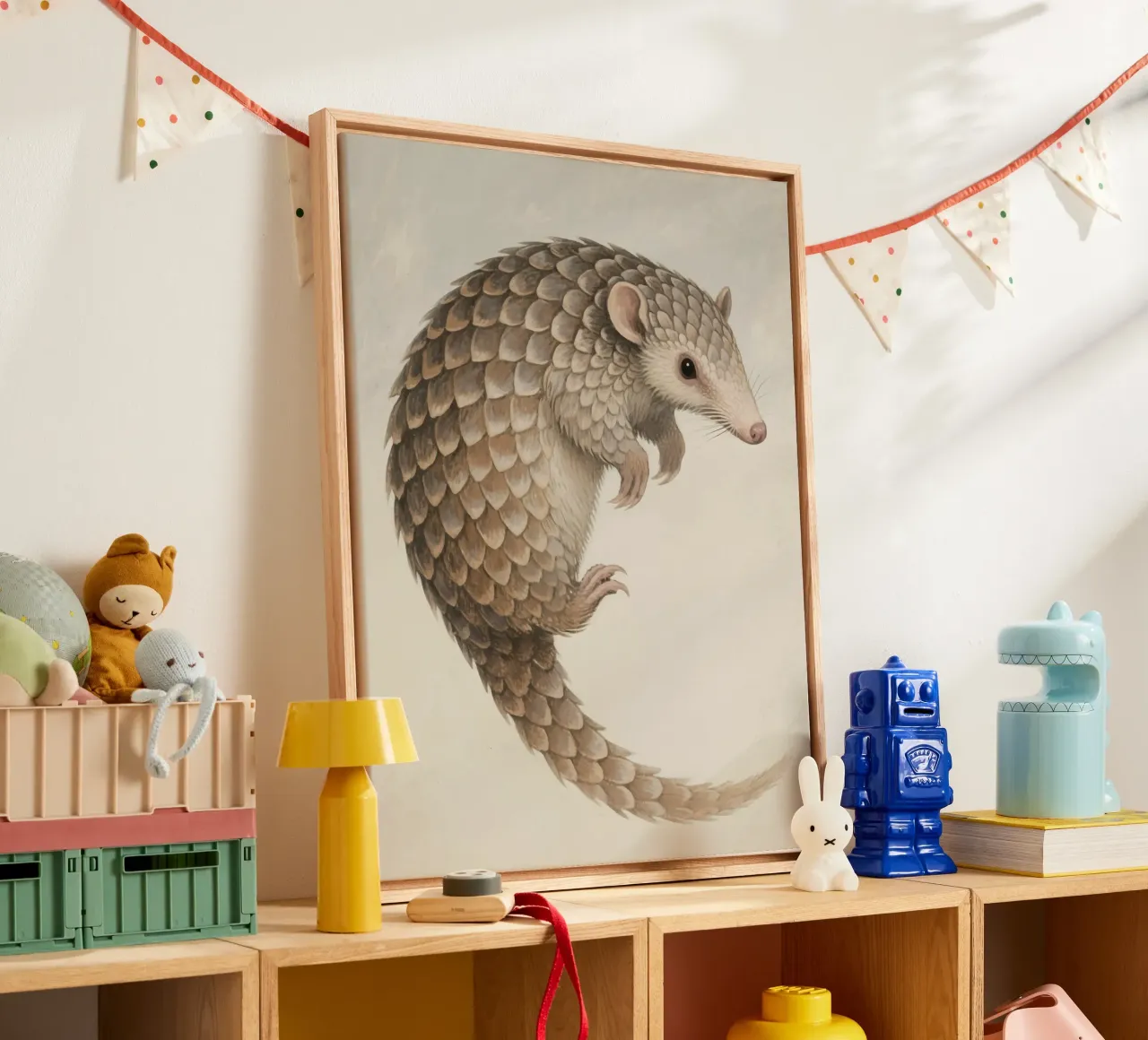 Pangolin canvas with Floater frame by knowledge