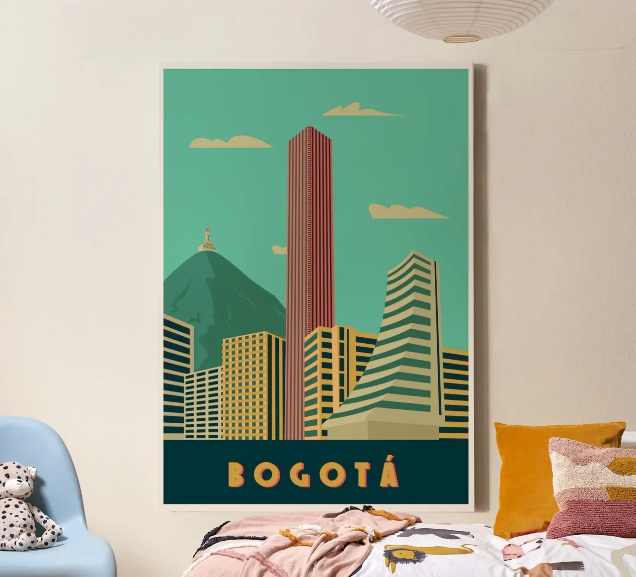 bogota building tela con Cornice a cassetta da sunity