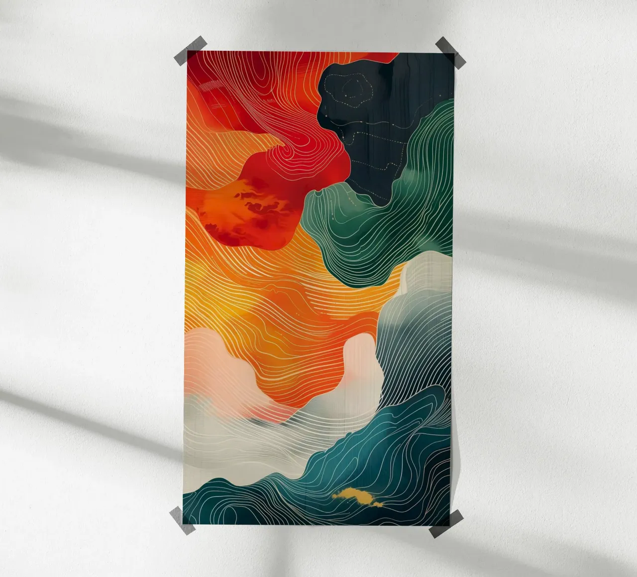 curve shape gradient poster da panada