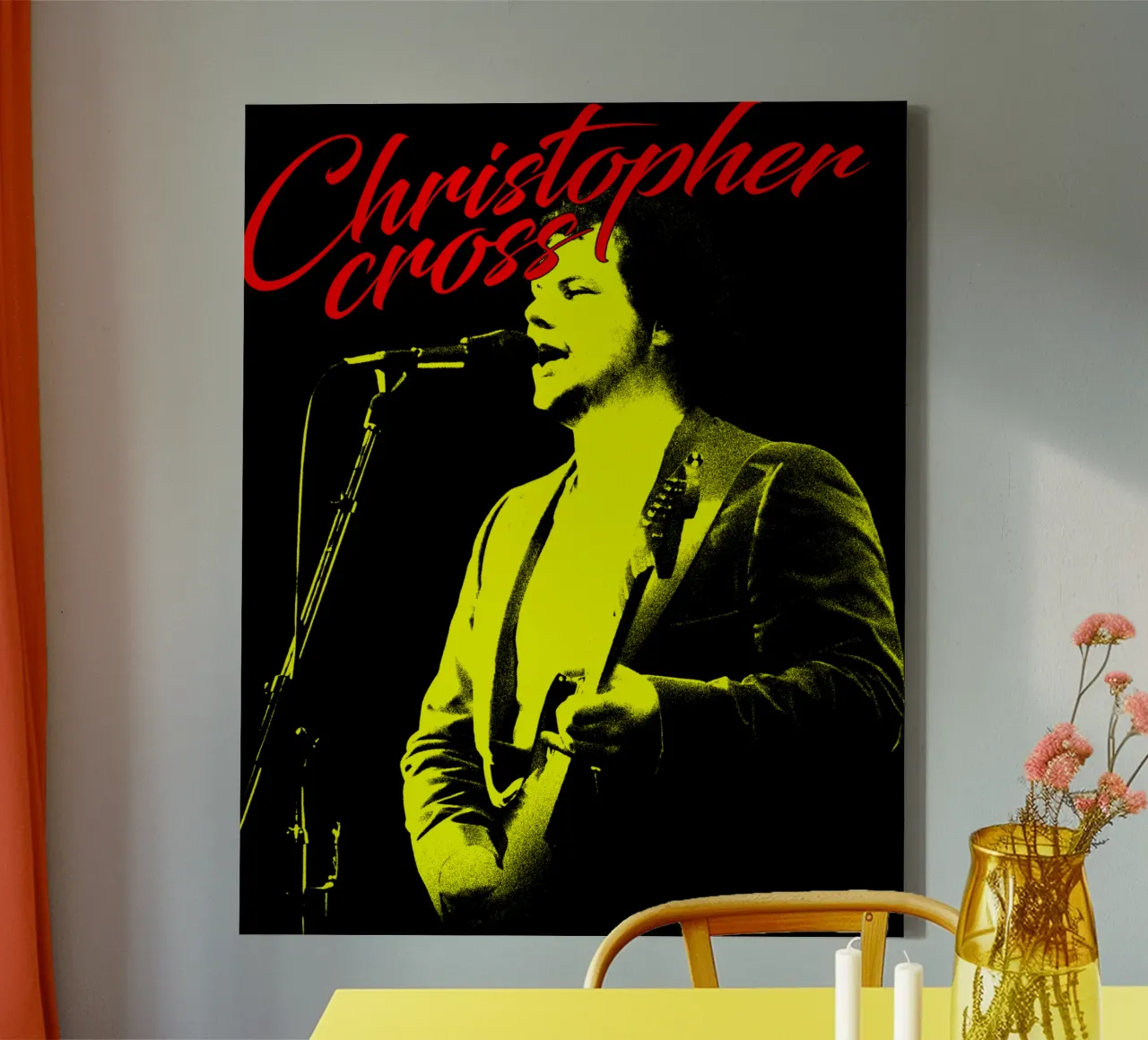 El mejor cantante Christopher Cross lienzo con Marco flotante de igoshdesigns
