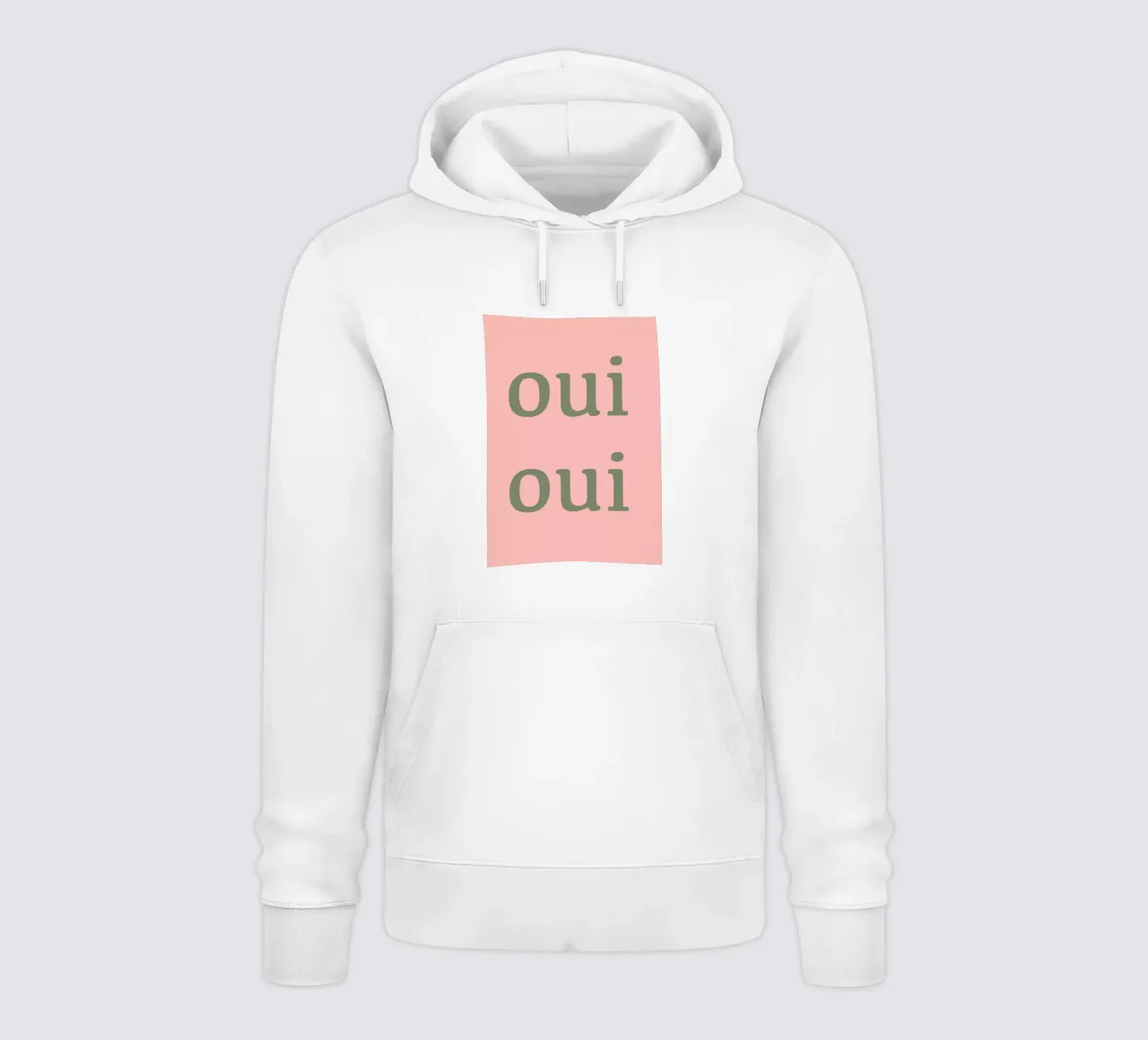 Oui Oui design tipografico francese felpa con cappuccio da Proper job studio