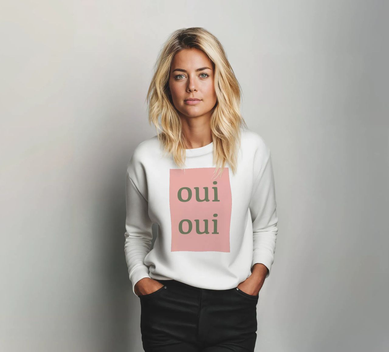 Oui Oui design tipografico francese felpa da Proper job studio