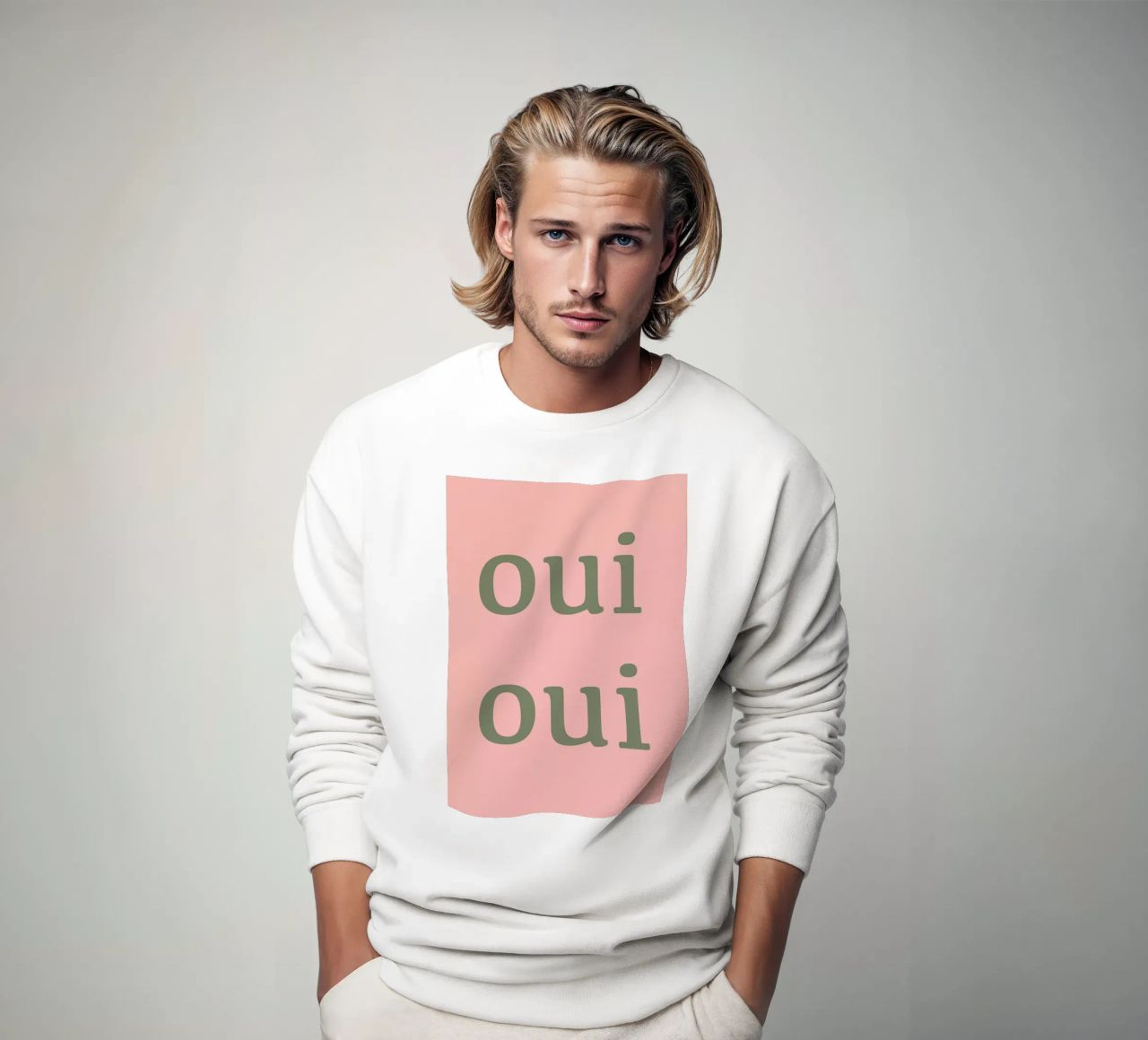 Oui Oui design tipografico francese felpa da Proper job studio