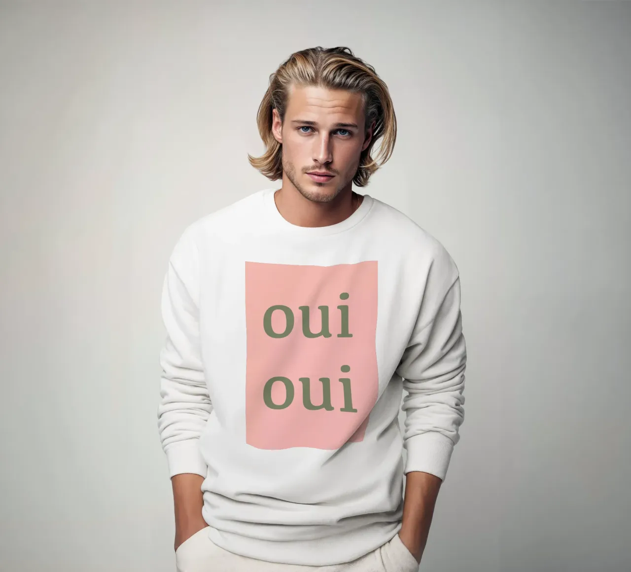 Oui Oui design tipografico francese felpa da Proper job studio