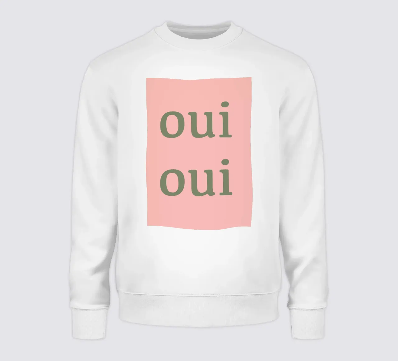 Oui Oui design tipografico francese felpa da Proper job studio
