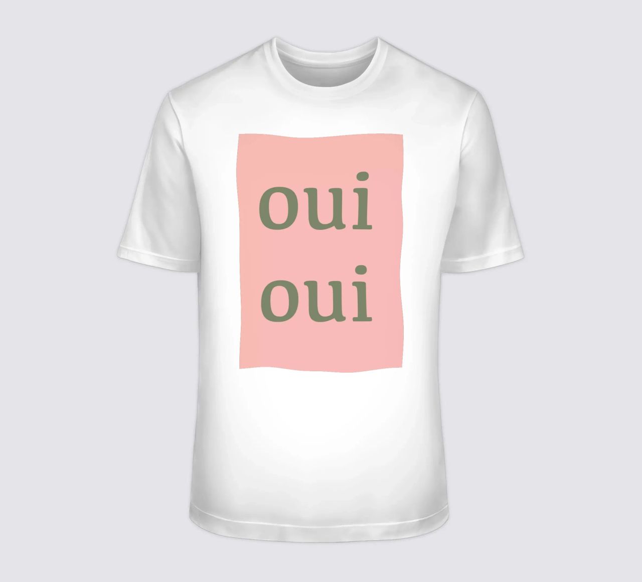 Oui Oui design tipografico francese t-shirt da Proper job studio