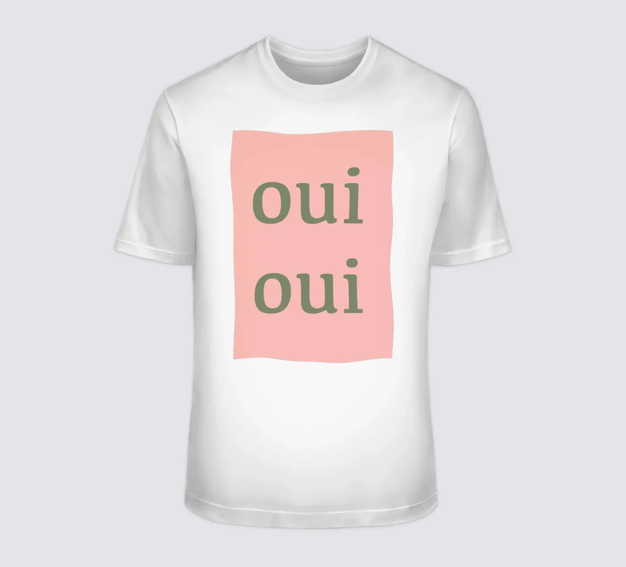 Oui Oui design tipografico francese t-shirt da Proper job studio