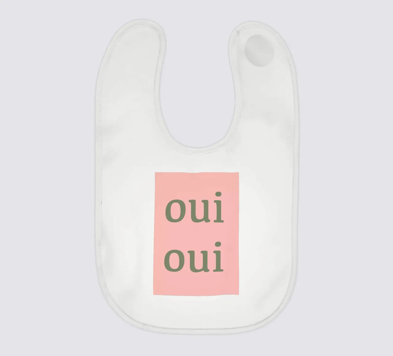 Oui Oui design tipografico francese bavaglino da Proper job studio