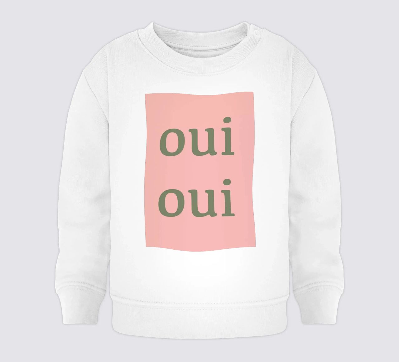 Oui Oui design tipografico francese felpa neonato da Proper job studio