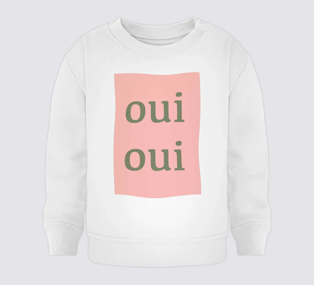 Oui Oui design tipografico francese felpa neonato da Proper job studio