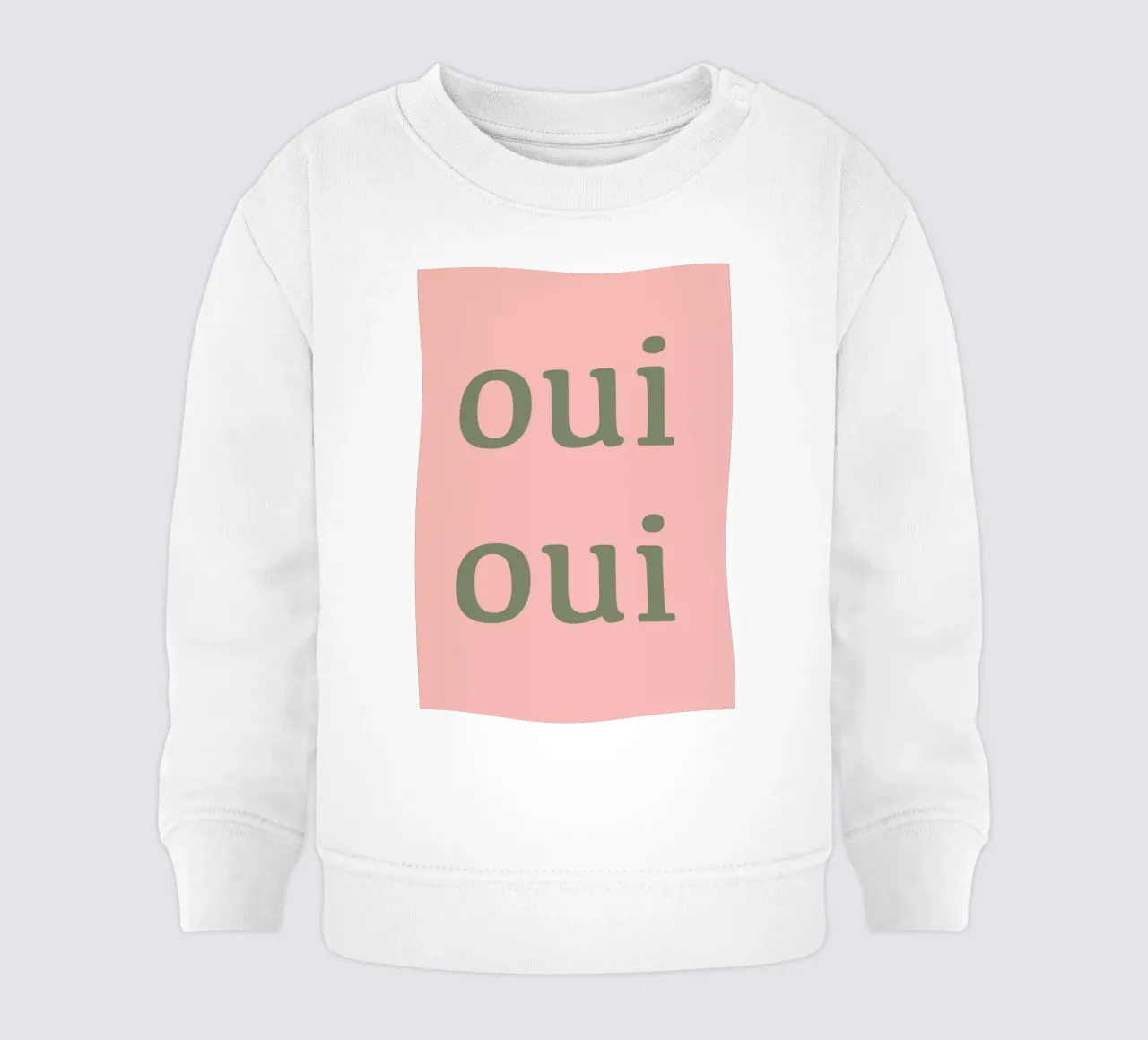 Oui Oui Französische Typografie Design Baby Sweatshirt von Proper job studio