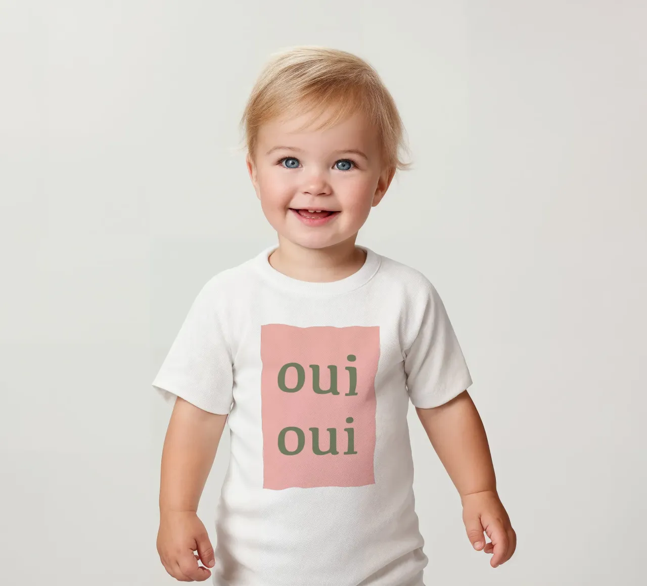 Oui Oui Typographie française design t-shirt pour bébé de Proper job studio