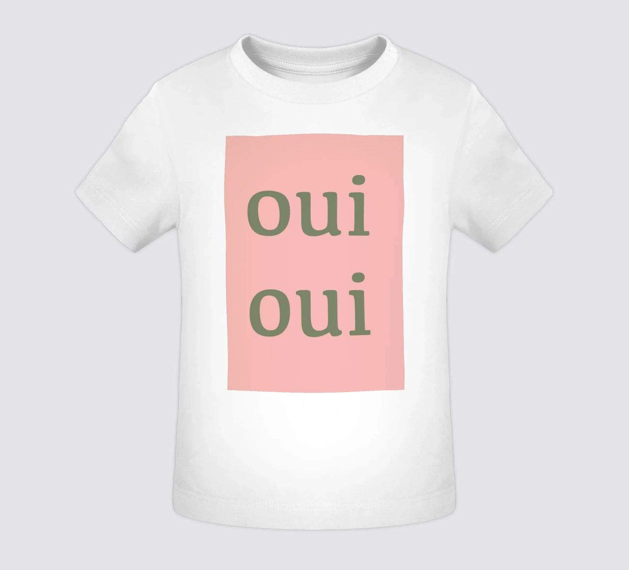 Oui Oui design tipografico francese maglietta neonato da Proper job studio