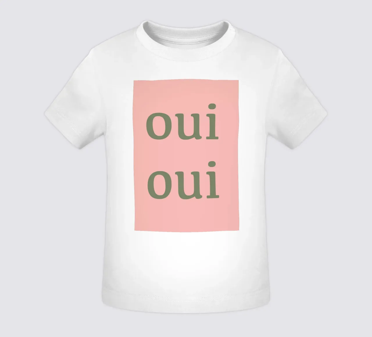 Oui Oui Typographie française design t-shirt pour bébé de Proper job studio