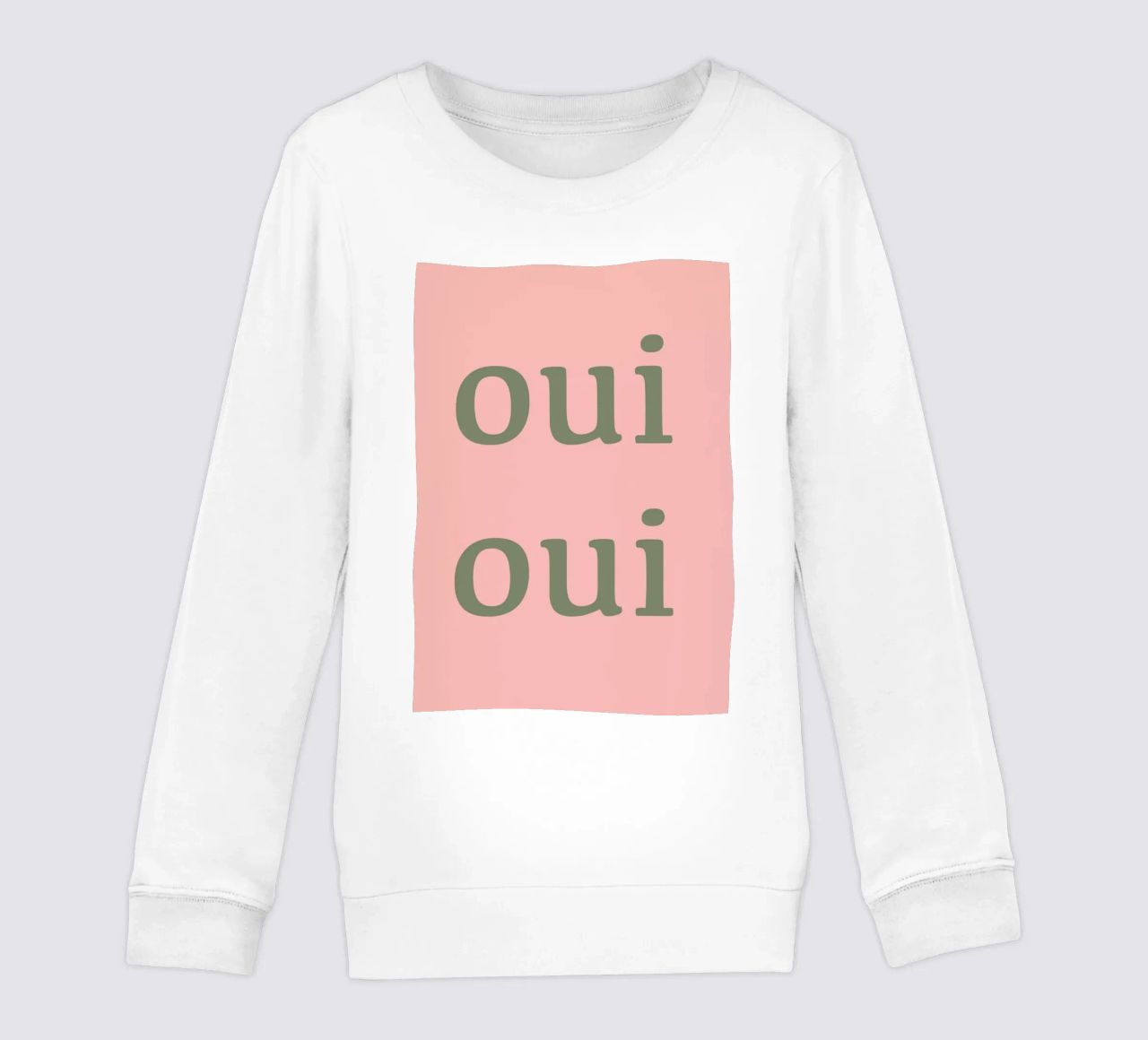 Oui Oui design tipografico francese felpa bambino da Proper job studio