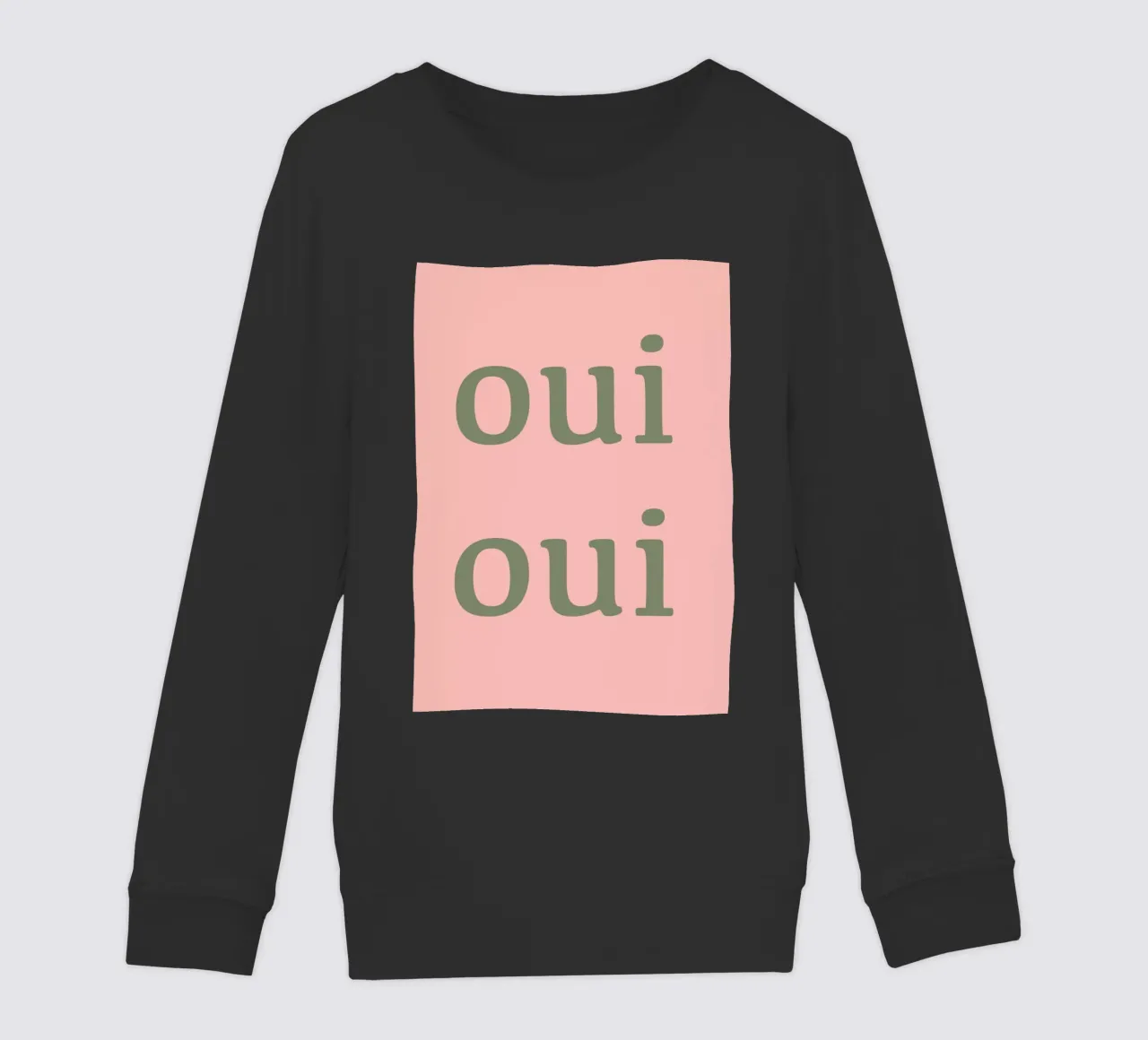 Oui Oui design tipografico francese felpa bambino da Proper job studio