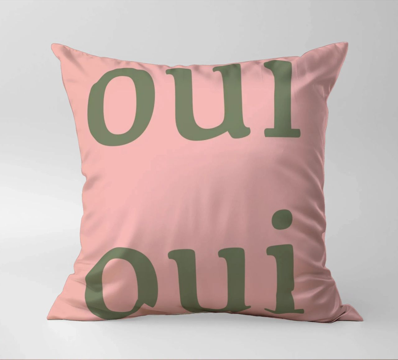 Oui Oui design tipografico francese cuscino da Proper job studio