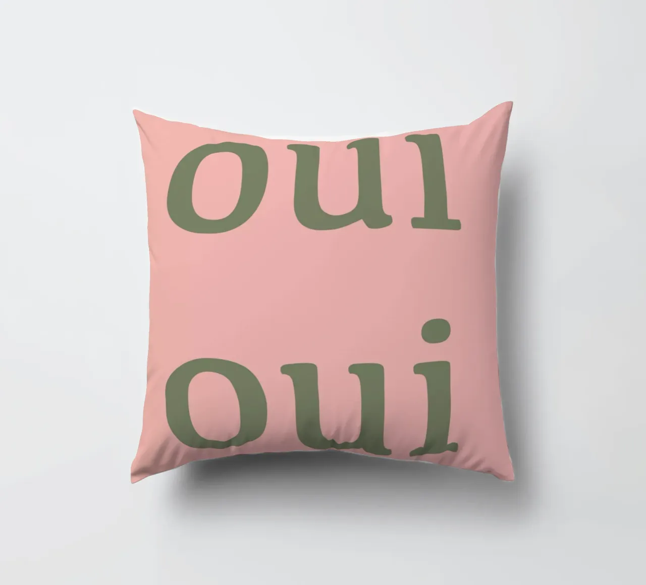 Oui Oui design tipografico francese cuscino da Proper job studio