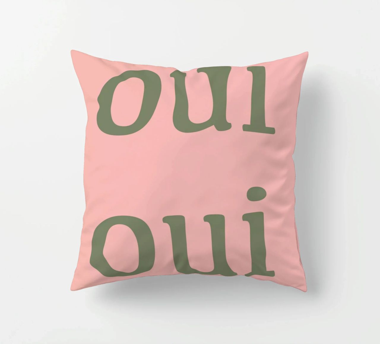 Oui Oui design tipografico francese cuscino da Proper job studio