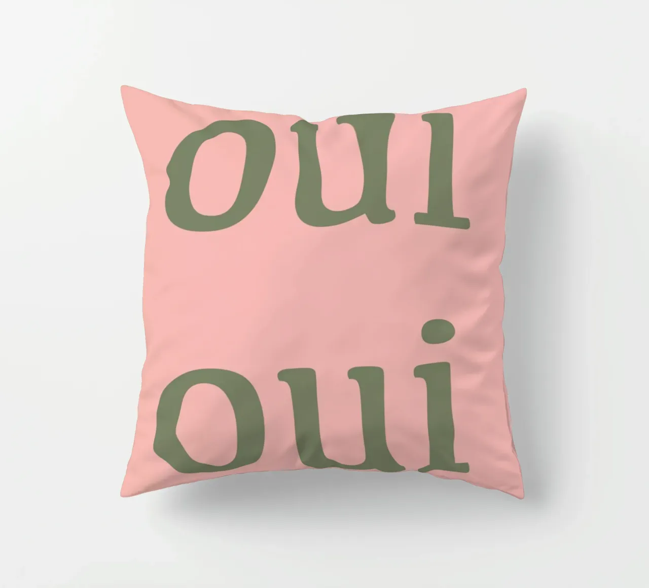 Oui Oui design tipografico francese cuscino da Proper job studio