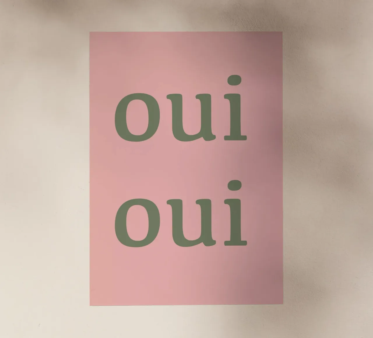 Oui Oui design tipografico francese pellicola backlit da Proper job studio