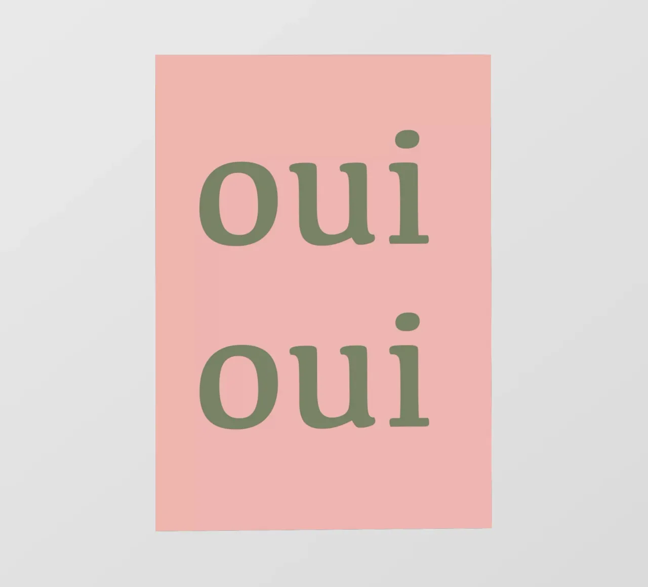 Oui Oui Typographie française design bâche pvc de Proper job studio
