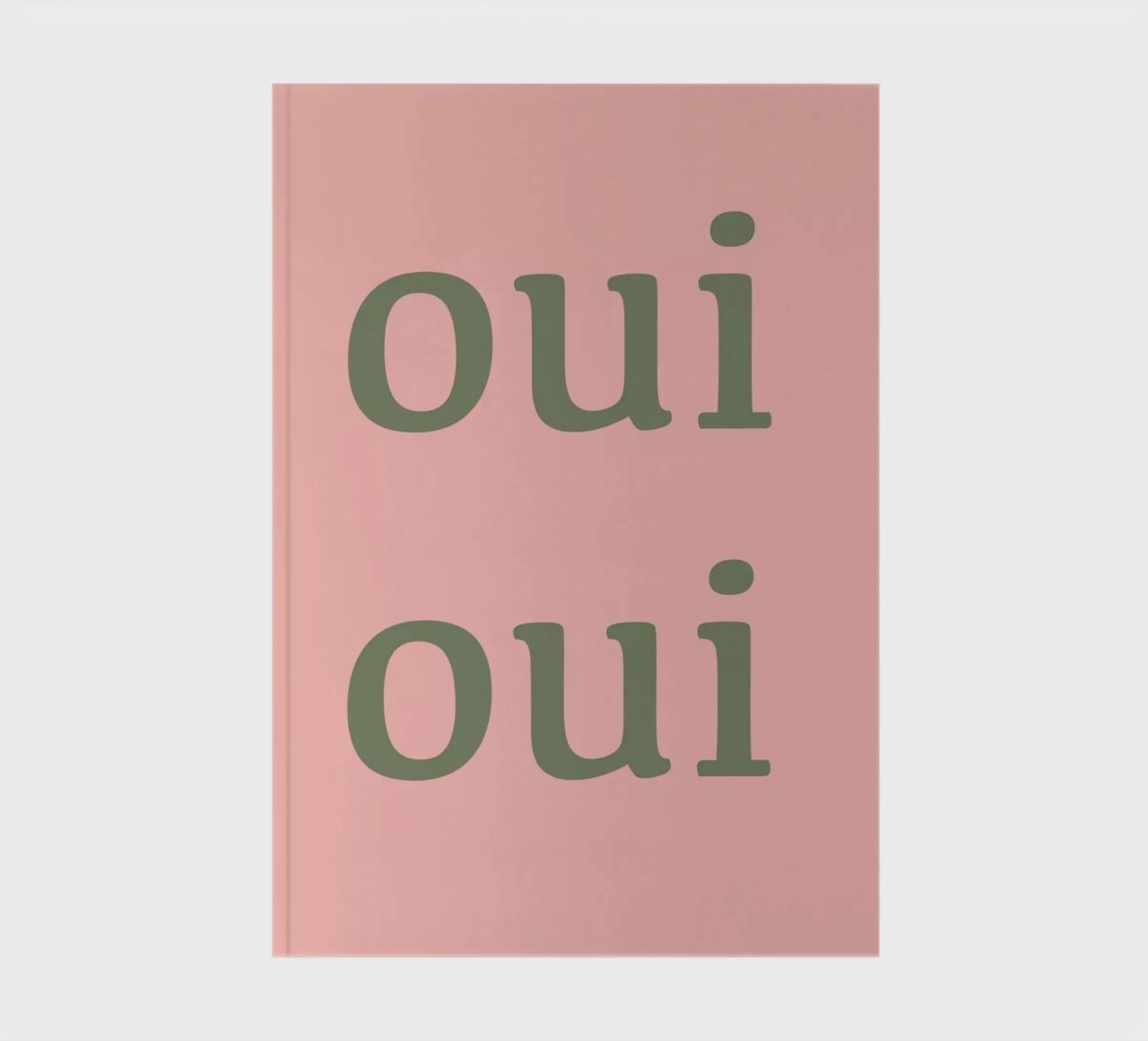 Oui Oui design tipografico francese diario da Proper job studio