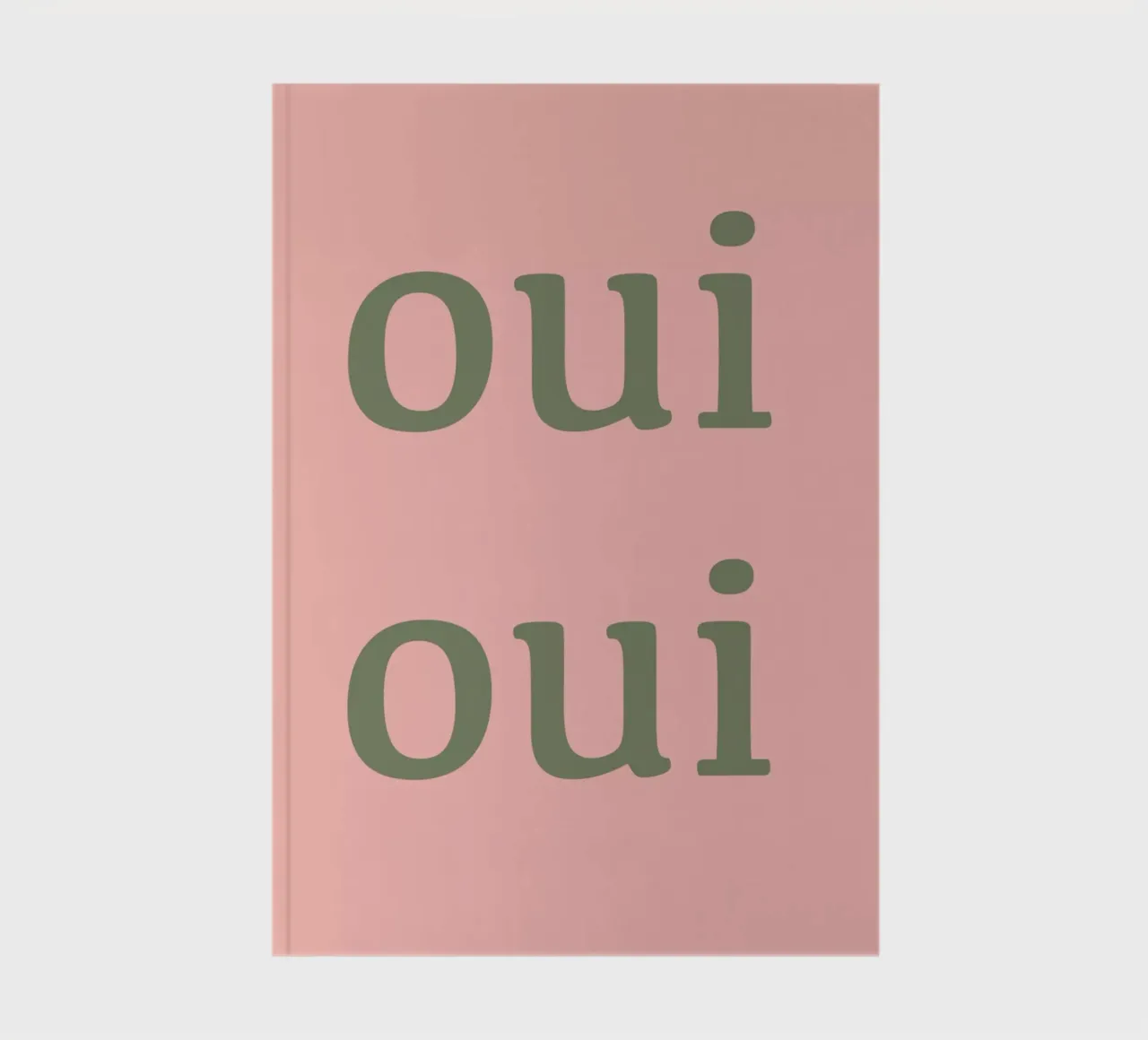 Oui Oui design tipografico francese diario da Proper job studio