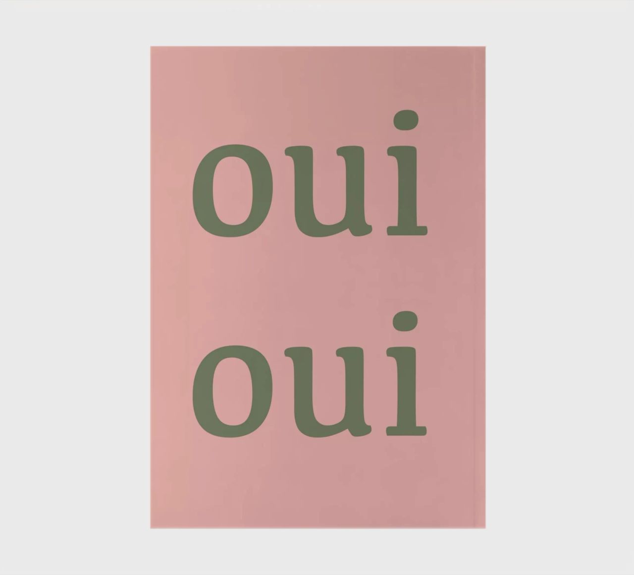 Oui Oui design tipografico francese diario da Proper job studio