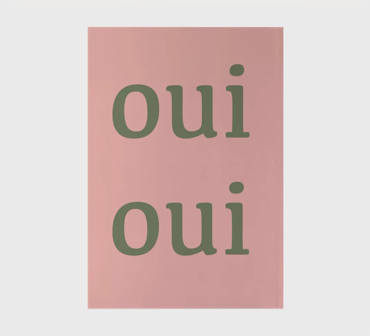 Oui Oui design tipografico francese diario da Proper job studio
