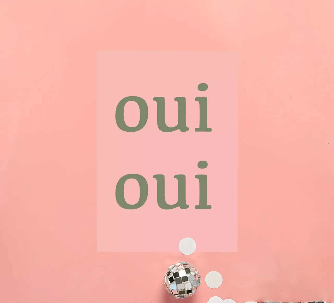 Oui Oui design tipografico francese adesivo da Proper job studio