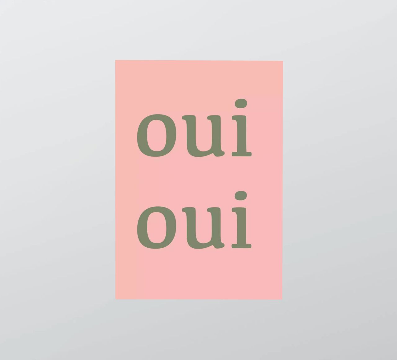 Oui Oui design tipografico francese adesivo da Proper job studio