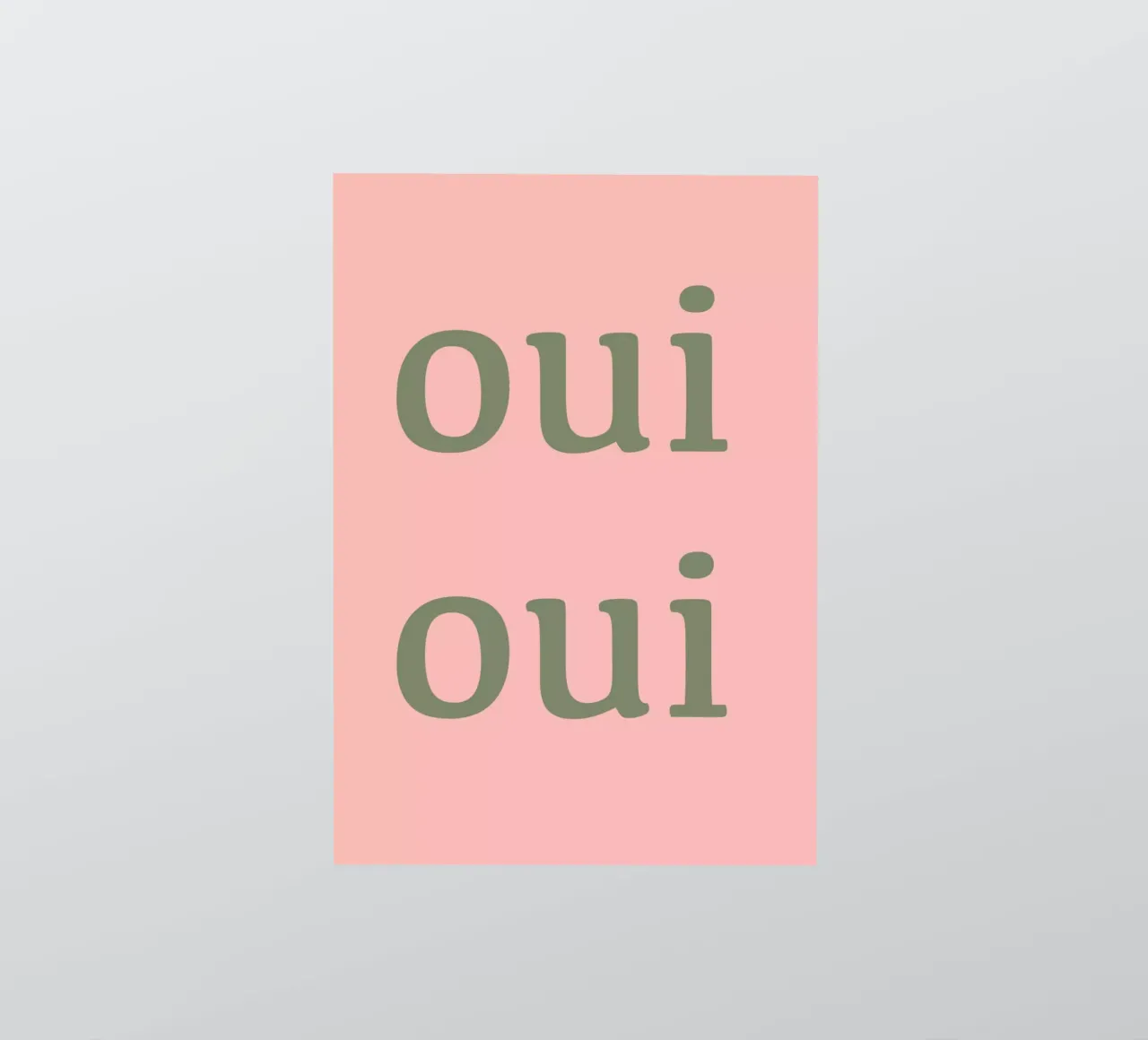 Oui Oui design tipografico francese adesivo da Proper job studio