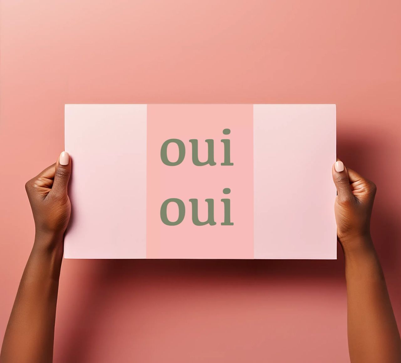 Oui Oui design tipografico francese foglio adesivo da Proper job studio