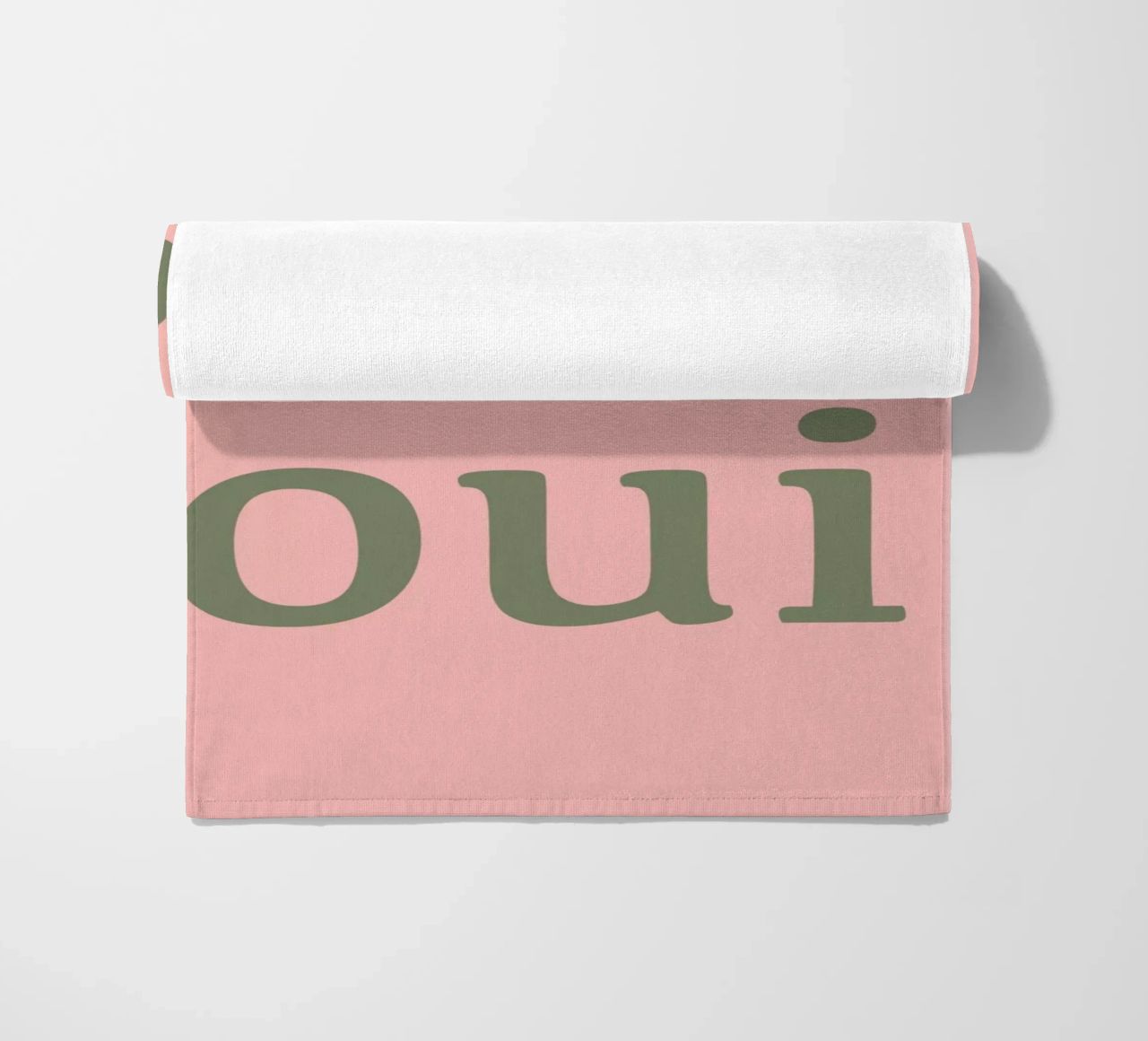 Oui Oui design tipografico francese telo mare da Proper job studio