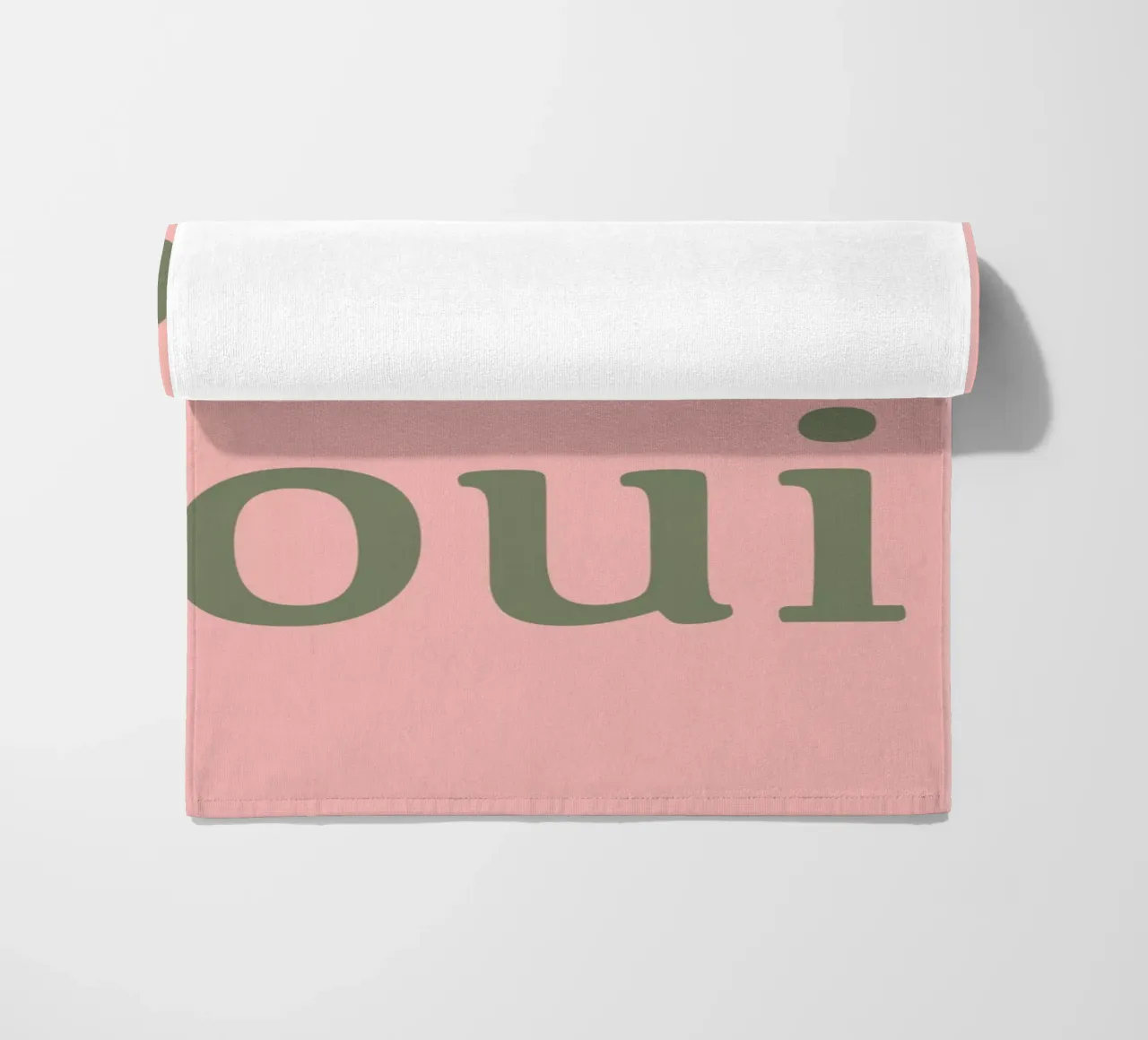 Oui Oui design tipografico francese telo mare da Proper job studio