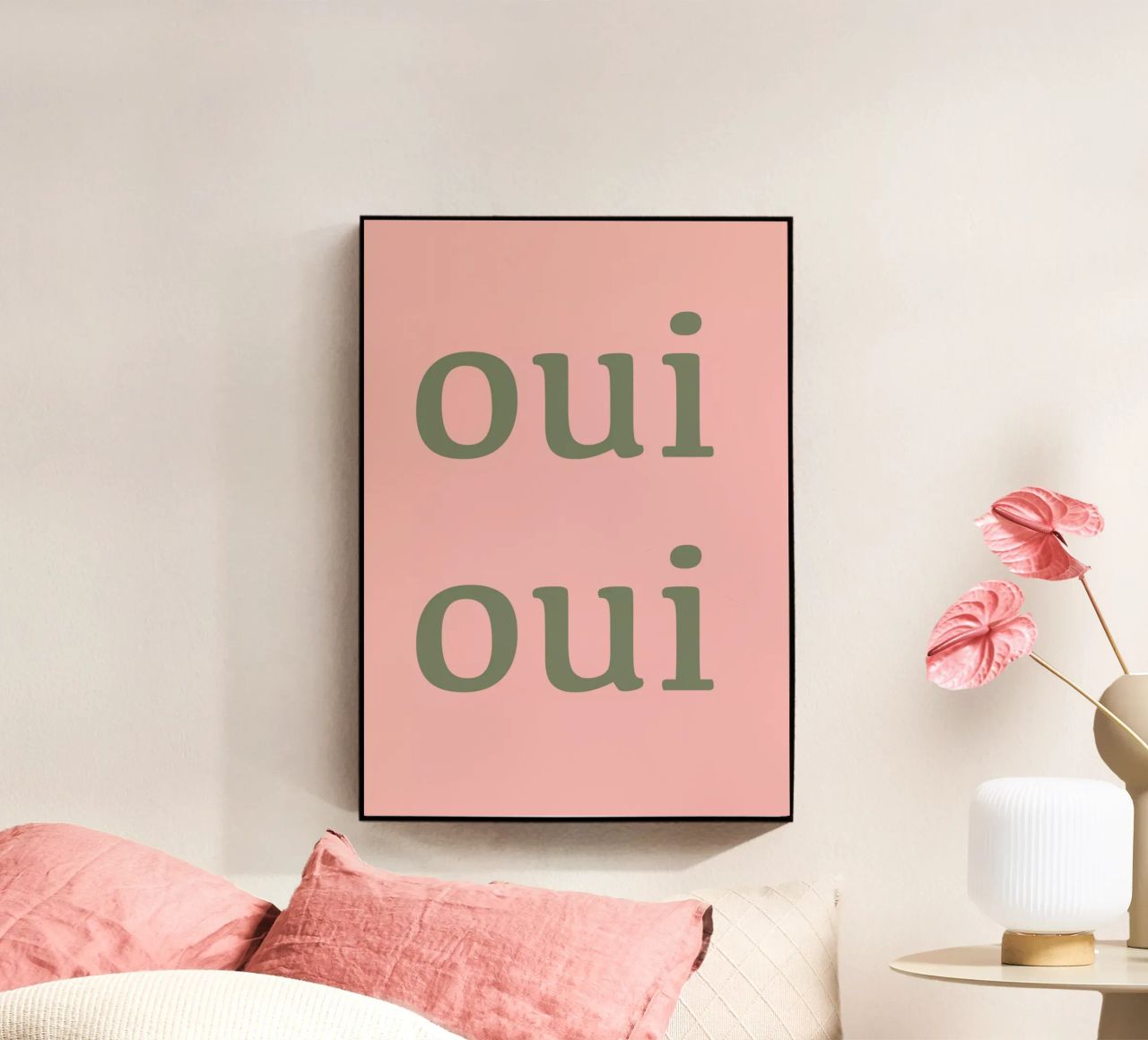 Oui Oui design tipografico francese plexiglass da Proper job studio