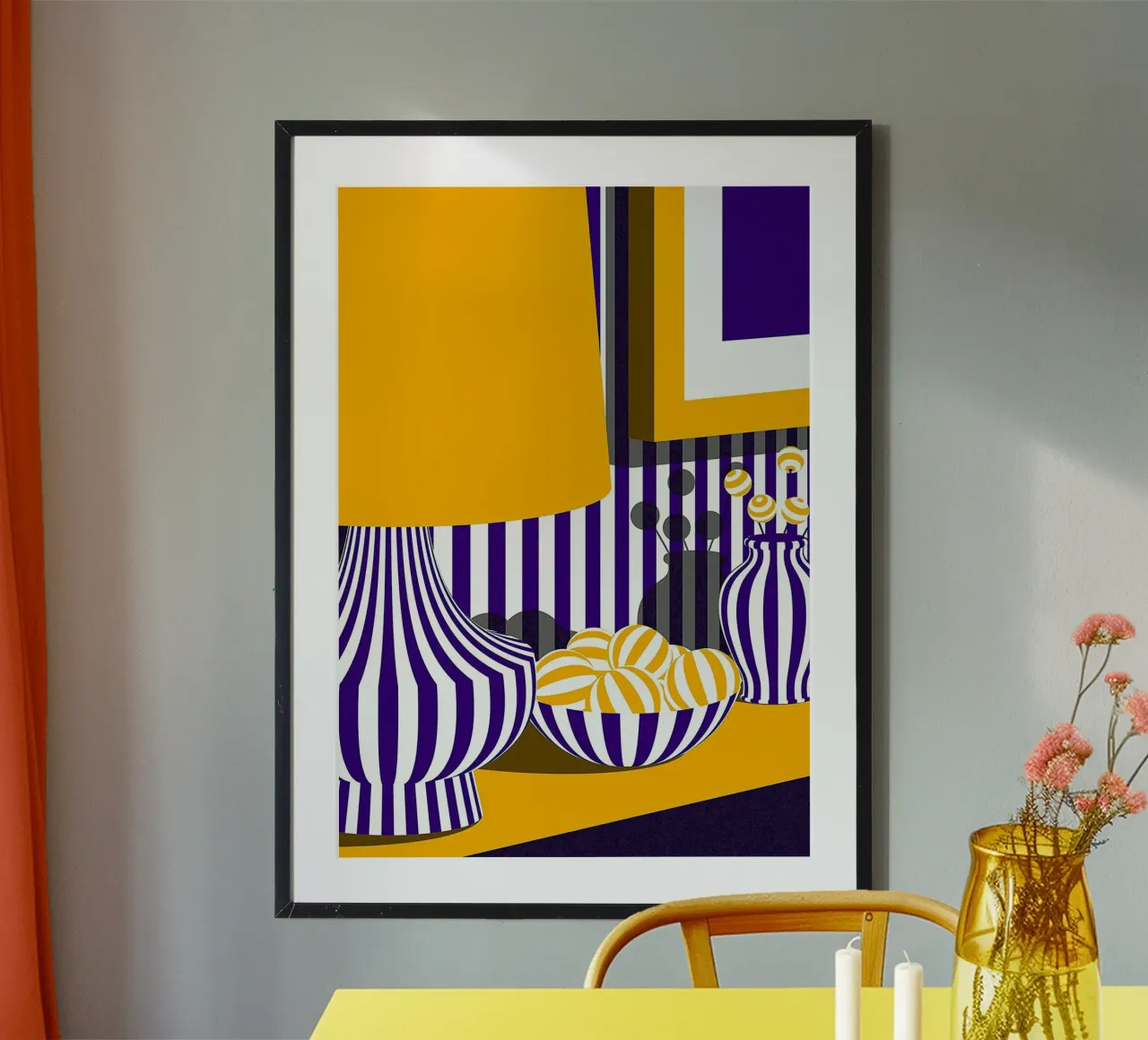 parallel line shape vase poster by sunity