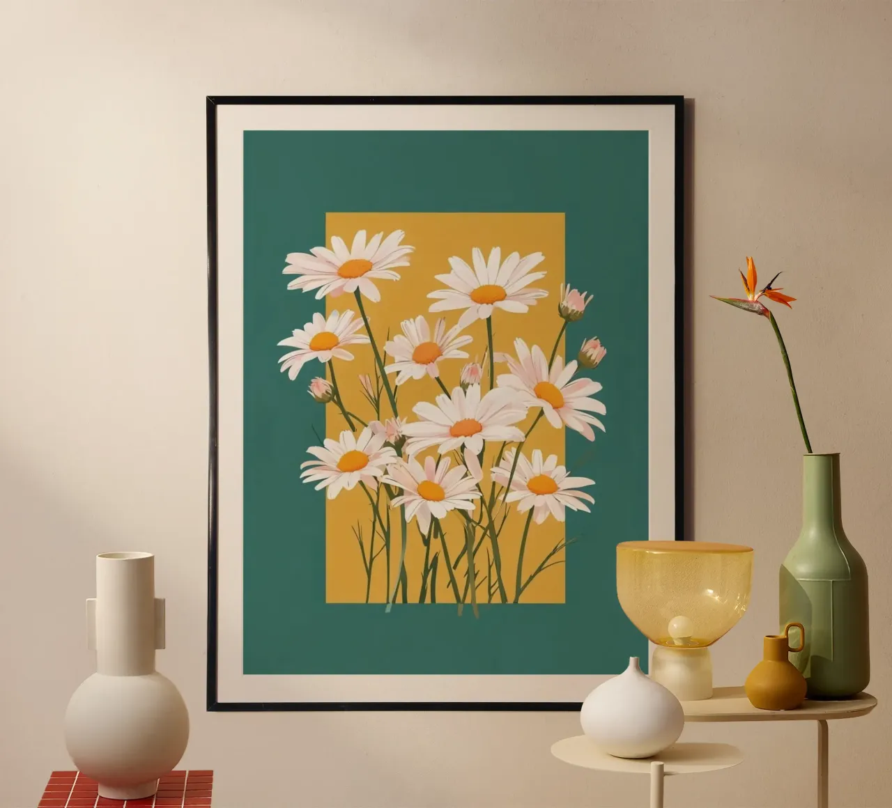 sunflower in window poster da panada