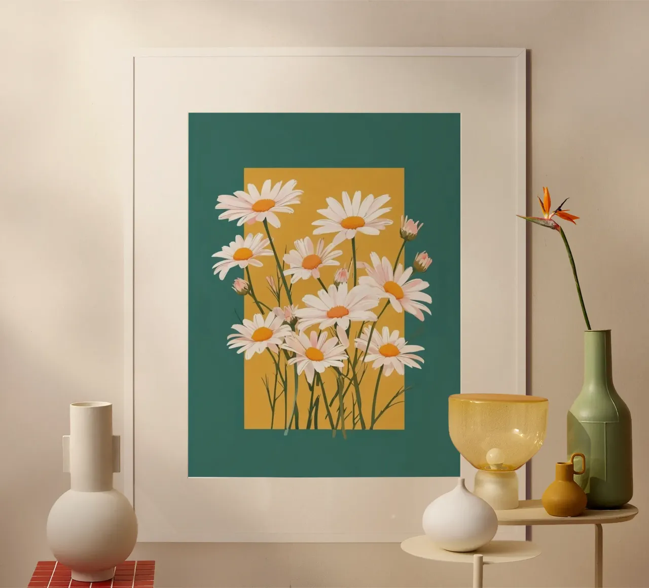 sunflower in window poster da panada