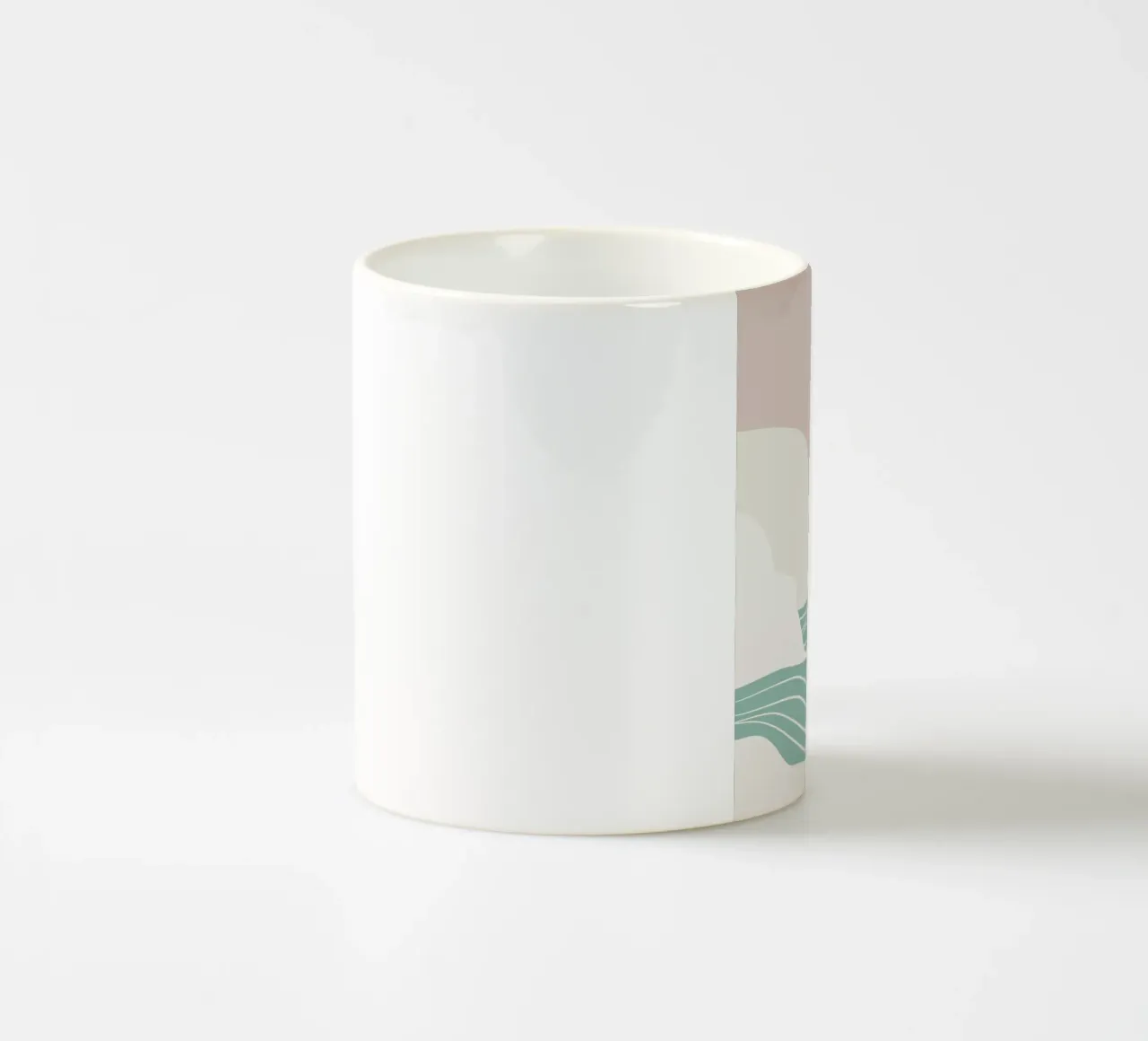 Paesaggio bianco 06 tazza in ceramica da Little Dean